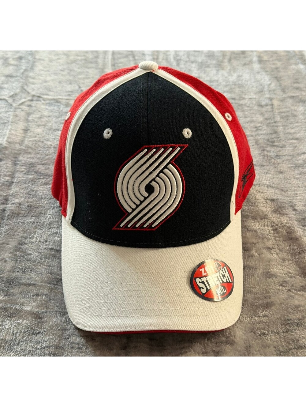 Portland Trail Blazers Reebok Fitted Hat M/L Stretch Embroidered